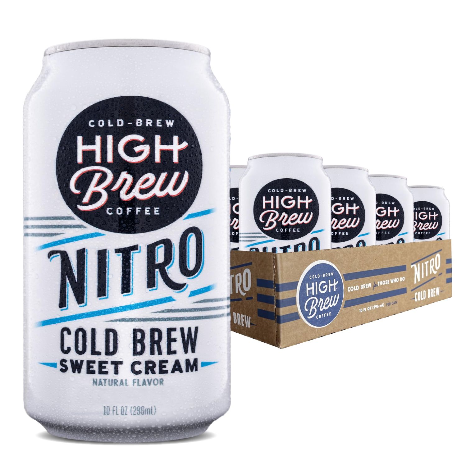 High Brew Coffee, Nitro Sweet Cream, Cold Brew Coffee, 10 FL Oz, Ready-To-Drink (Pack of 12)