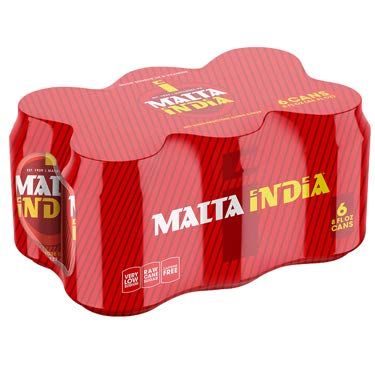 Malta India - Malt Beverage Non Alcoholic Original from Puerto Rico, 8 Ounce (Pack of 6) - Packaging may vary