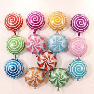 21 pcs 18 Sweet Candy Balloons, Round Lollipop Balloon Birthday Wedding Party Balloons