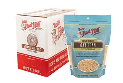 Bob&#39;s Red Mill High Fiber Oat Bran Hot Cereal, Non GMO, 18 Ounces (Pack Of 4)