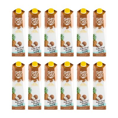 Island Oasis Pina Colada Fruit Puree Beverage Mix, 33.9 Fluid Ounce (Pack of 12)
