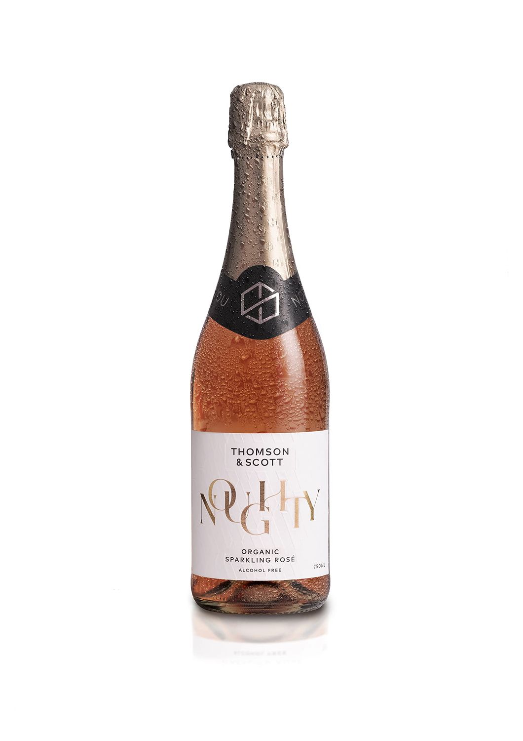 Thomson &amp; Scott Noughty Alcohol Free Sparkling Ros, Organic, Low-Sugar, Halal Certified, Vegan, Great Gift for Expecting and New Mums, Birthdays, Anniversaries, Non Alcoholic Rose, 750ml