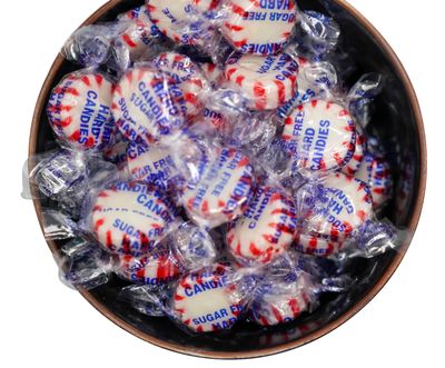 Sugar Free Peppermint Starlights - 2.5 lbs of Individually Wrapped Hard Candy