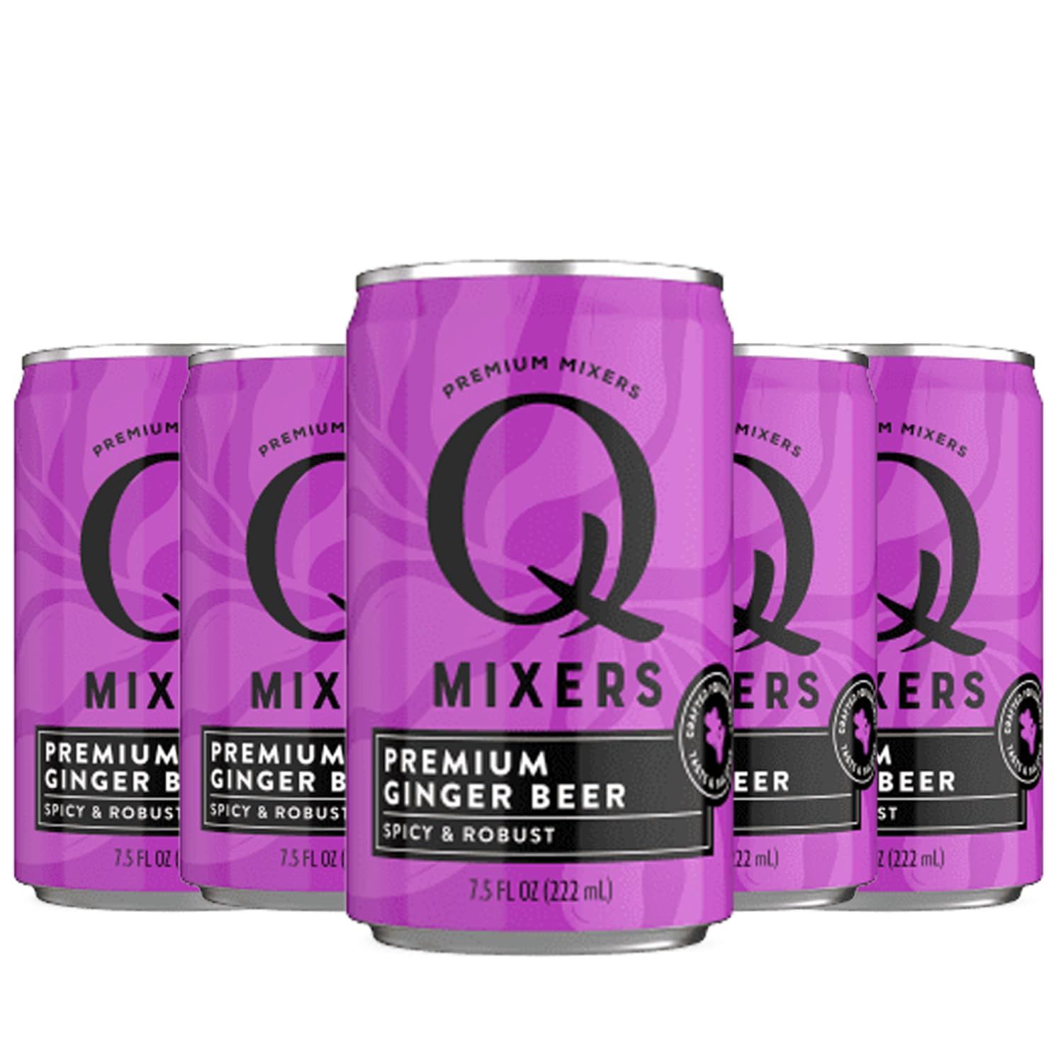 Q Mixers Ginger Beer, Premium Cocktail Mixer Made with Real Ingredients 7.5oz Cans | 5 PACK