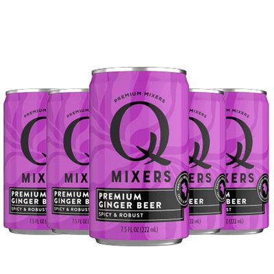 Q Mixers Ginger Beer, Premium Cocktail Mixer Made with Real Ingredients 7.5oz Cans | 5 PACK