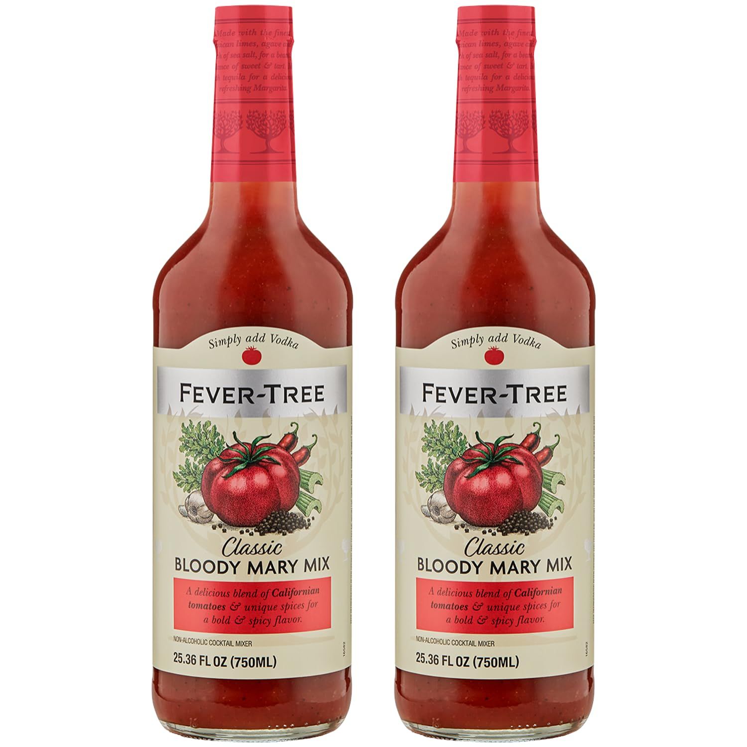 Fever Tree Classic Bloody Mary Mix - Premium Quality Mixer - Refreshing Beverage for Cocktails &amp; Mocktails 750ml Bottle