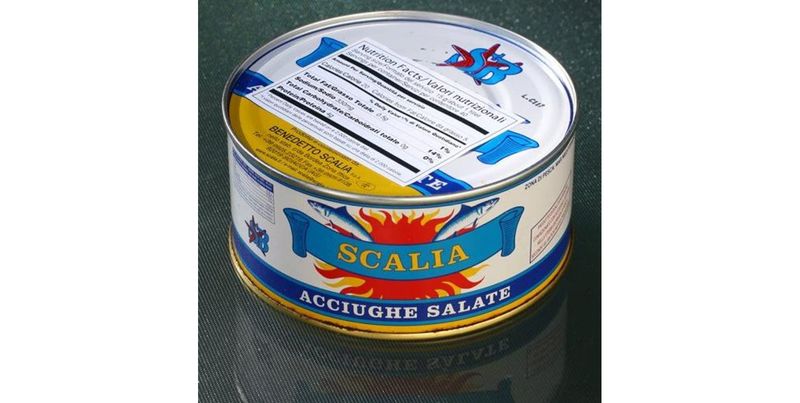 Italian Anchovies in Sea Salt by Scalia (29.9 ounce)