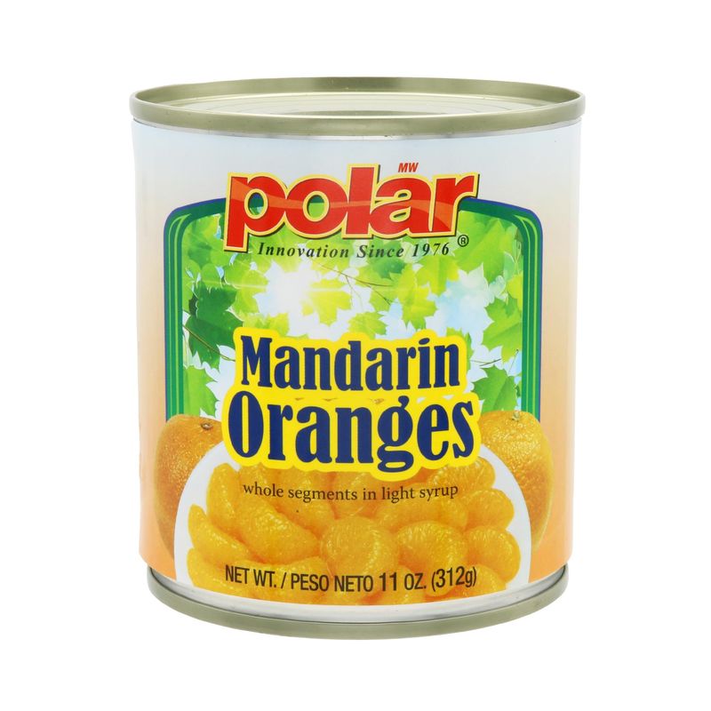 MW Polar Canned Fruit, Mandarin Oranges, 11 Ounce (Pack of 24)
