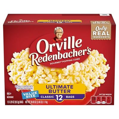 Orville Redenbacher&#39;s Ultimate Butter Popcorn, Classic Bag, 12-Count