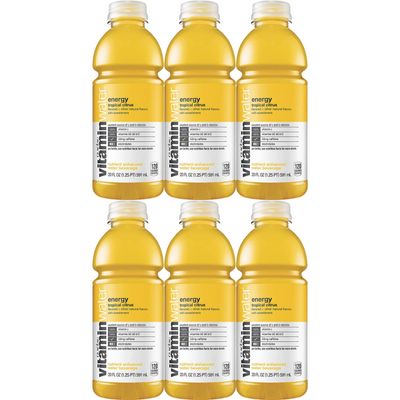 Vitamin Water Energy Tropical Citrus - Shine, 20 Oz Bottle (Pack of 6, Total of 120 Oz)