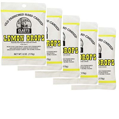 Claey&#39;s Old Fashioned Hard Candy Lemon, 6 Ounce - 5 Pack