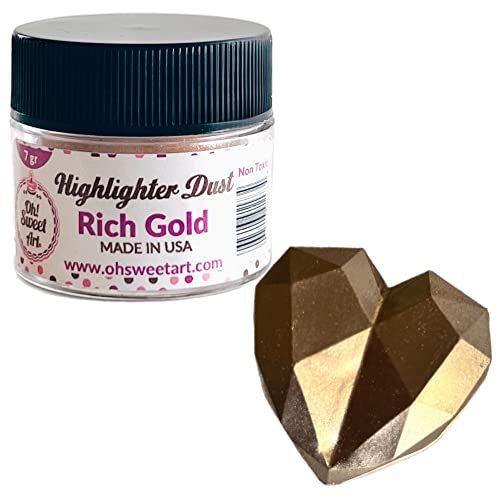 RICH GOLD HIGHLIGHTER DUST (7 grams each container), gold highlighter By Oh! Sweet Art