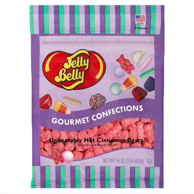 Jelly Belly Unbearably Hot Cinnamon Bears Candy - 1 Pound (16 Ounces) Resealable Bag - Genuine, Official, Straight from the Source