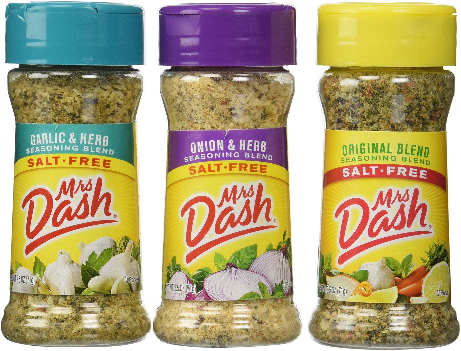 Mrs. Dash Combo All Natural Seasoning Blends 2.5 oz; Original,Onion&amp;Herb,Garlic&amp;Herb by Mrs. Dash
