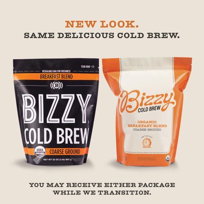 Bizzy Organic Cold Brew Coffee | Breakfast Blend | Coarse Ground Coffee | Medium-Light Roast | Micro Sifted | Specialty Grade | 100% Arabica | 2 LB