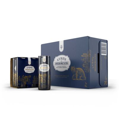 Lyre&#39;s American Malt &amp; Cola - Non-Alcoholic Spirits | Case of 24 | Ready To Drink Cocktails | Premium | 250ml x 24