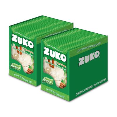 ZUKO Horchata Instant Powder Drink, No Sugar Needed, 24 Individual Bags 0.9 Oz (Pack of 2)