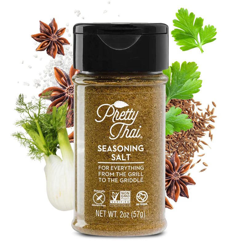 Pretty Thai Seasoning Salt - 2oz I Low Sodium Seasoned Salt, All Purpose Seasoning for Thai Recipes, Tacos, Potato Salad, Popcorn Seasoning &amp; Meat Marinades, Vegan, Gluten Free &amp; Paleo Seasoning