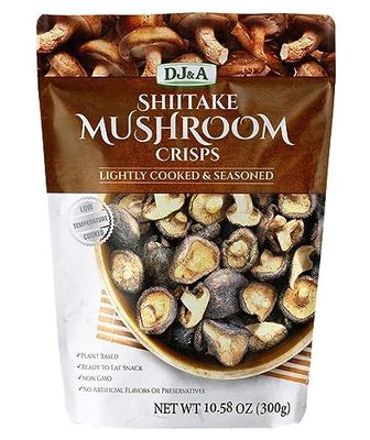 DJ&amp;A Shiitake Mushroom Crisps - Lightly Cooked and Seasoned 10.28 Ounce (10.58 Ounce)