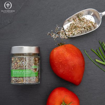 Oliviers & Co Salt & Herbs Mix for Pasta & Salad | Gourmet seasoning by Oliviers and Co | Perfect time-saving seasoning for pasta and salads | Developed by Michelin-starred chef | 2.88 Oz