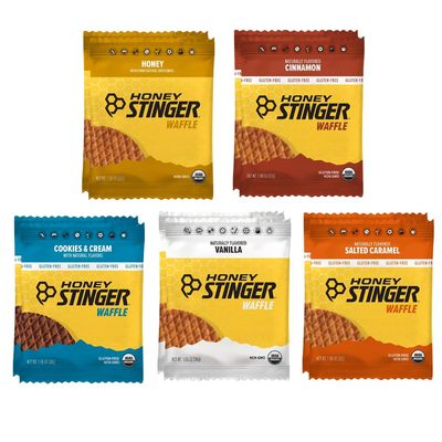 Organic Honey Waffle | Energy Stroopwafel for Exercise, Endurance and Performance | Sports Nutrition for Home &amp; Gym, Pre &amp; During Workout - 5 Flavor Variety (10 Pack)