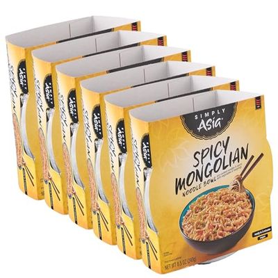 Simply Asia Spicy Mongolian Noodle Bowl, 8.5 oz (Pack of 6)