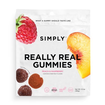 Really Real Gummies (5.3 oz (Pack of 2), Peach and Raspberry)