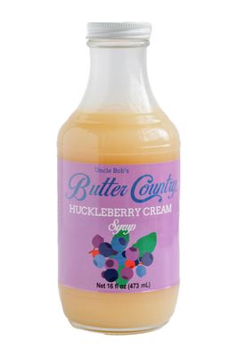 Butter Country Huckleberry Cream Syrup - Rich, Creamy, Perfect for Holiday Treats | 16 fl oz