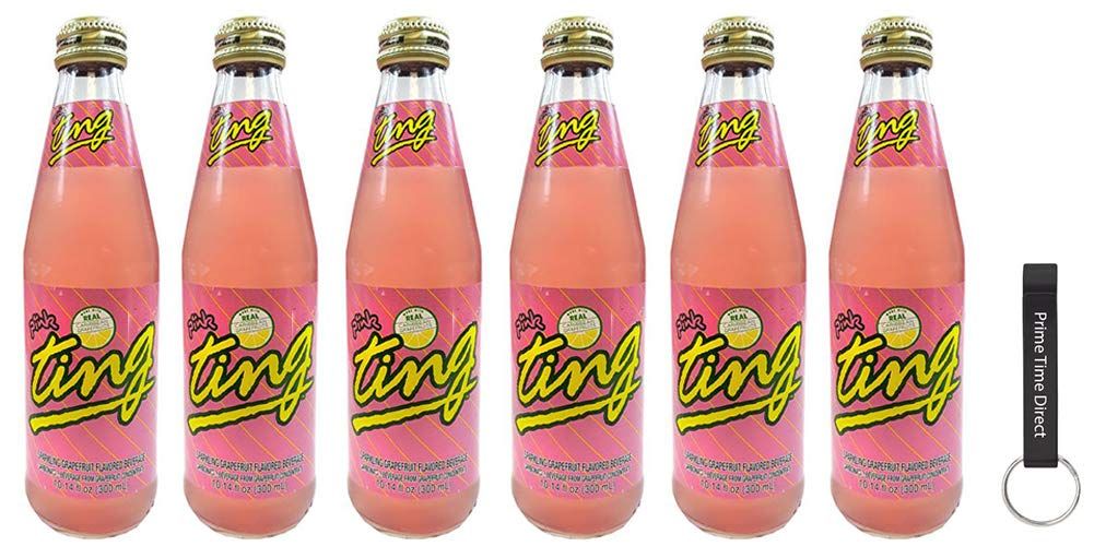 D&amp;G Pink Ting Soda 10.14 oz bottles (6 pack) Bundle with PrimeTime Direct Keychain Bottle Opener in a PTD Sealed Box