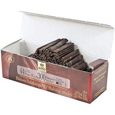Cacao Barry Callebaut Dark Baking Extruded Sticks. Semi Sweet Chocolate Batons Boulangers for Croissants and Pain au Chocolat. 44% Cacao (3.5 Lbs, 1,6 kg) 300 pieces