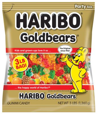 HARIBO Goldbears, Gummi Candy, 3 lb Bag, Assorted Flavors