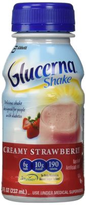 Glucerna Nutritional Shakes, Strawberries &amp; Cream, 6 Pk