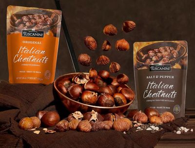 Tuscanini Premium Italian Chestnuts, 3.5oz (3 Pack) | Roasted, Peeled &amp; Ready to Eat | Great Source of Fiber &amp; Antioxidants | Product of Italy | Certified Kosher