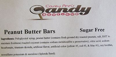 Atkinsons Peanut Butter Bars Sugar Free 2lb Bag