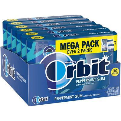 Orbit Peppermint Sugar Free Chewing Gum - 32.1 Oz, 30 Count (Pack of 6)