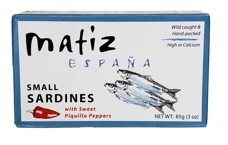 Matiz Sardinillas with Sweet Piquillo Peppers - Wild Caught, Baby Sardines (3 oz. - 3 Pack)