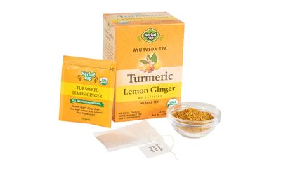 Herbal Cup Ayurveda Turmeric Tea, Organic Lemon Ginger, No Caffeine Herbal Teas (Organic Lemon Ginger, 16 Count (Pack of 1))
