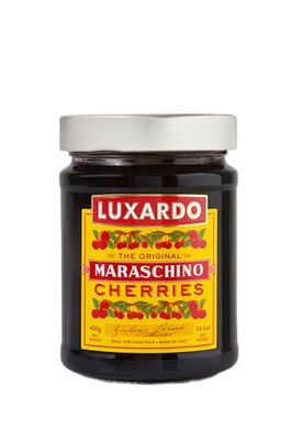 Luxardo The Original Maraschino Cherries | Gourmet Italian Maraschino Cherries | Ideal for Cocktails and Desserts, 400g Jar