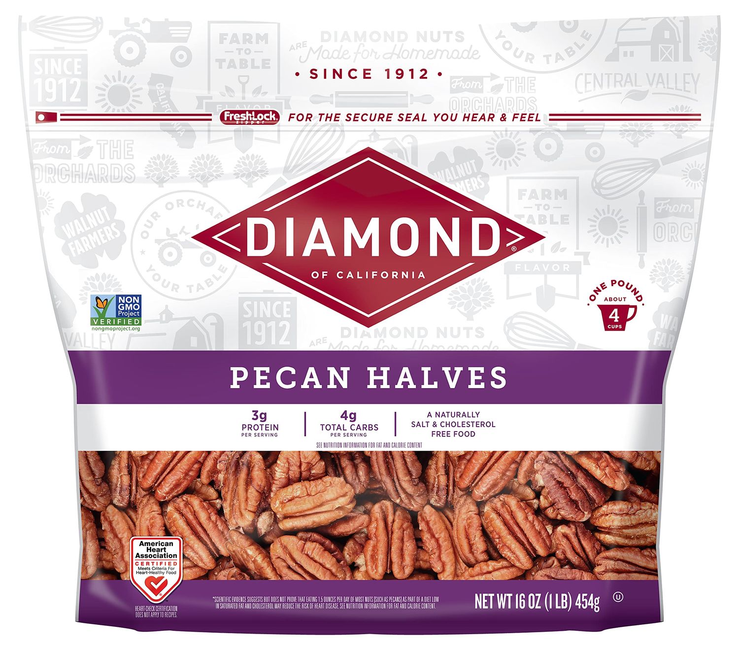 Diamond of California Pecan Halves, 16oz - 1 Count