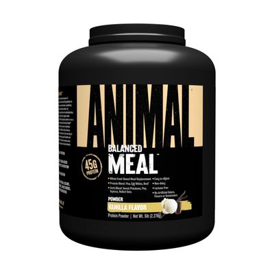 Animal Meal - Protein Shake with Whole Food Ingredients, Aids in Muscle Recovery with Egg White, Beef &amp; Pea Protein Blend, Vanilla Flavor, 5 lbs