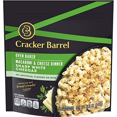 Cracker Barrel Oven Baked Sharp White Cheddar Macaroni &amp; Cheese,12.3 oz, 1 count-SET OF 4F