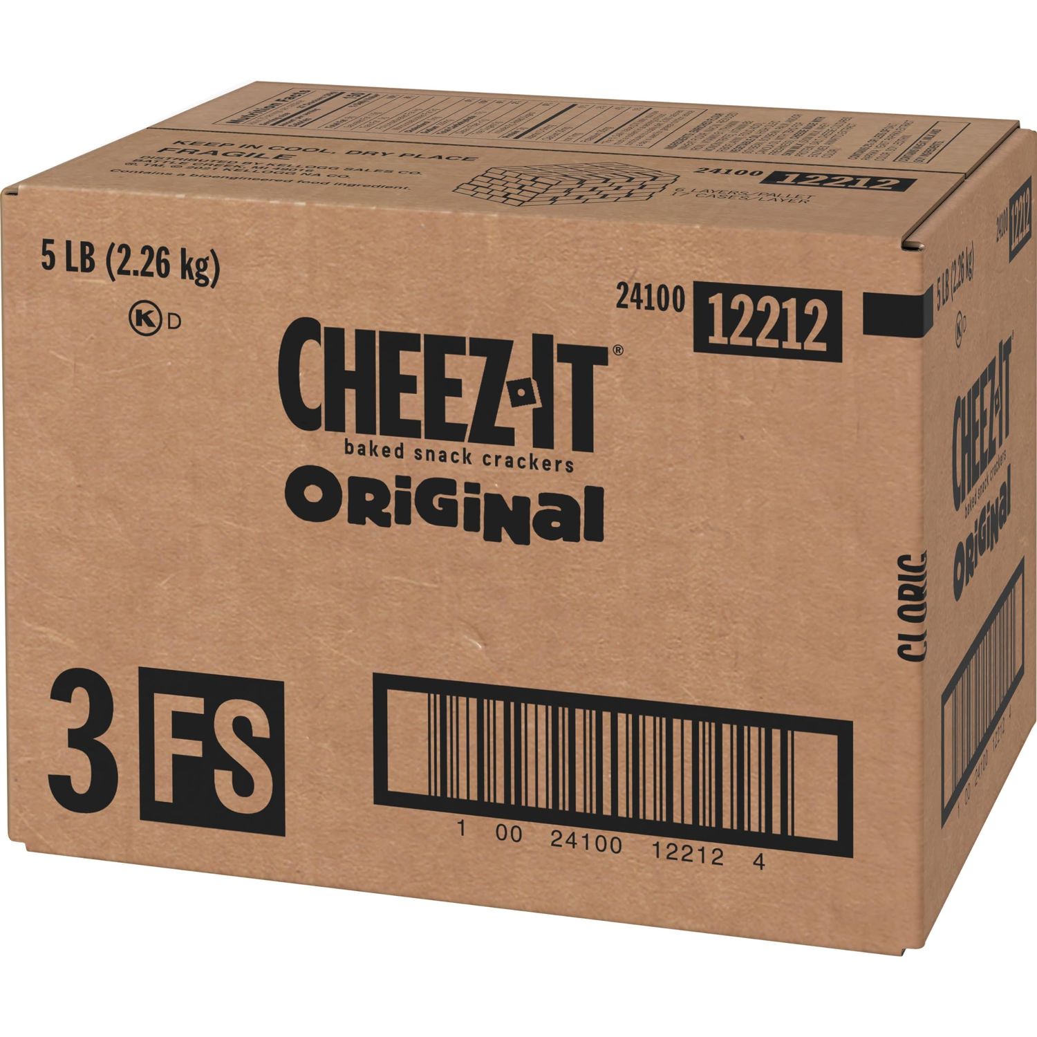Cheez-It Baked Snack Cheese Crackers, Original, 13.3oz Bulk (6 count)