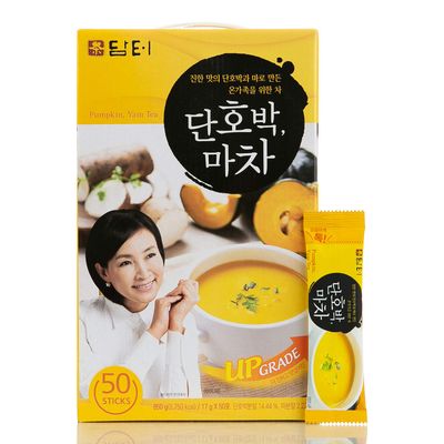 Damtuh Korean Sweet Pumpkin and Yam Tea Powder Drink 50 Count (Pack of 1)