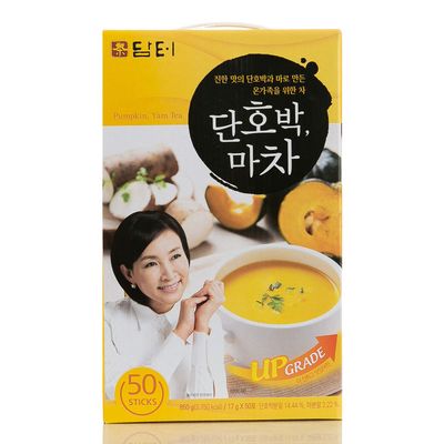 Damtuh Korean Sweet Pumpkin and Yam Tea Powder Drink 50 Count (Pack of 1)