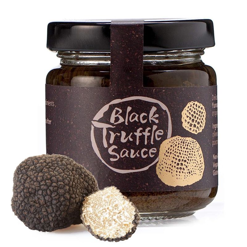 VIGOROUS MOUNTAINS Black Truffle Paste - 3.17 oz Vegan Pesto Pasta Sauce Seasoning in Extra Virgin Olive Oil