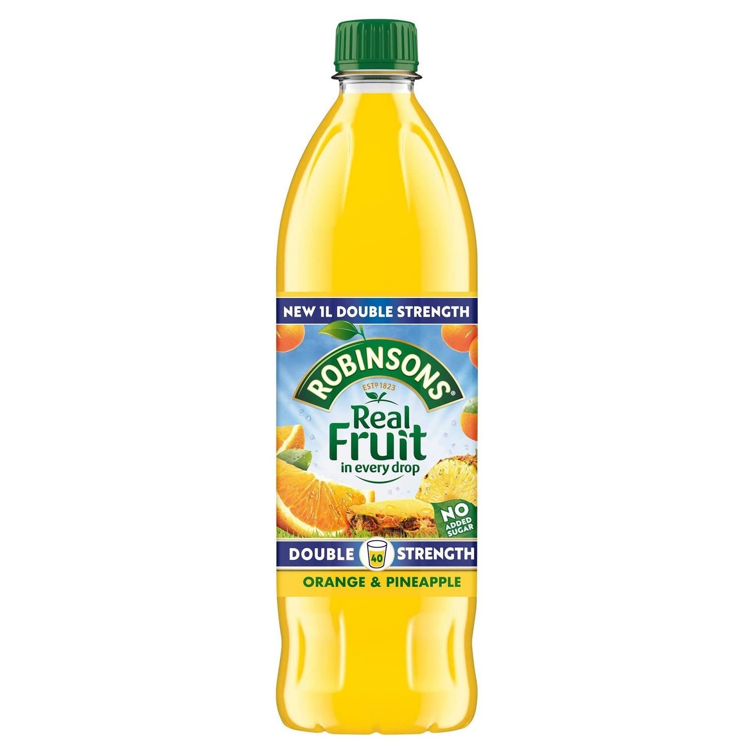 Robinsons Double Strength Orange &amp; Pineapple Fruit Squash No Added Sugar 1750Ml (Pack of 1)