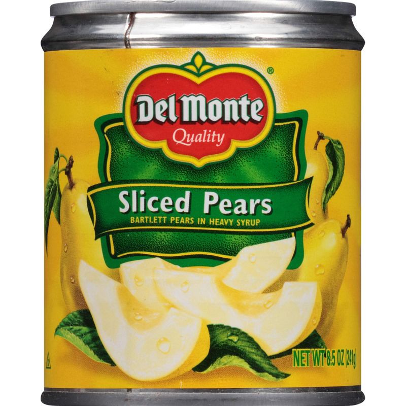 Del Monte Canned Sliced Pears in Heavy Syrup, 12 Pack, 8.5 oz Can