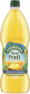 Robinsons Double Strength Orange &amp; Pineapple Fruit Squash No Added Sugar 1750Ml (Pack of 1)