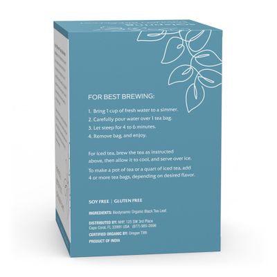 Dr. Mercola Solspring English Breakfast Tea, Full Bodied Flavor and Naturally Caffeinated, 18 Tea Bags (Pack of 3) non GMO, Gluten Free, Soy Free, USDA Organic, Demeter Certified Biodynamic