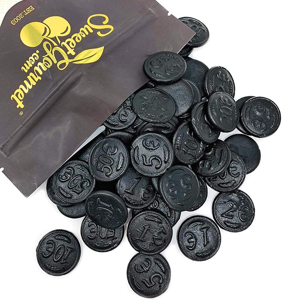 Gustaf&#39;s Premium Dutch Licorice | Salted Licorice Coins | Bulk Candy | 1 pound (453g)